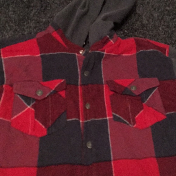 Boys flannel sweatshirt jacket - Picture 2 of 7